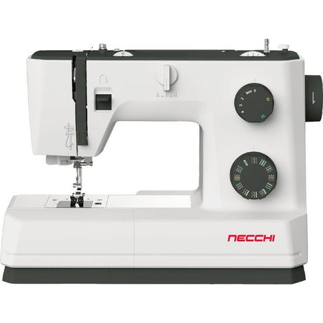 Necchi Q132A Macchina da cucire meccanica 32 punti asola automatica crochet rotativo braccio libero LED colore Bianco