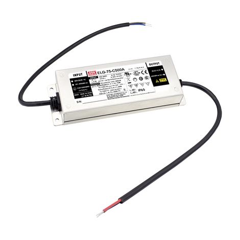 Driver LED meanwell elg-75-c500da-3y 75W 0,5A exterior muebles