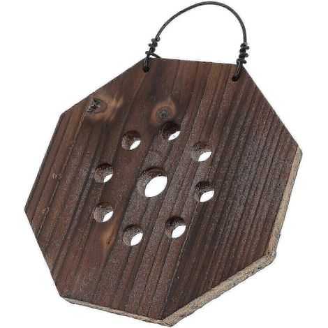 Jardinière murale verticale en bois brun foncé pour fougère, compatible avec tous les styles de décoration. (1/5)