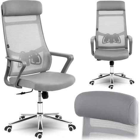 Sedia da ufficio ergonomica con micro rete sofotel brema grigia