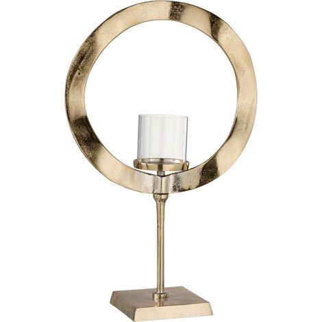 Photophore Design sur Pied "Rond" 46cm Or (1/2)