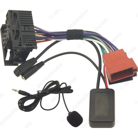 Adaptateur Bluetooth AUX avec micro pour voiture, compatible avec interface 17 broches vers ISO pour autoradios d'origine BMW/Land Rover (1986-2003). (1/4)