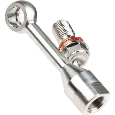 Tuyau d'huile de frein et d'embrayage hydraulique renforcé en acier inoxydable avec raccord banjo, pour moto, quad, buggy tout-terrain A1 (1/5)