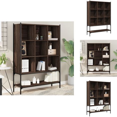 Bibliothèque chêne marron 102x30x141,5 cm bois d'ingénierie - Bibliothèque - Étagère - Meuble De Rangement - Mobilier Intérieur - Design Peu Encombrant (1/5)