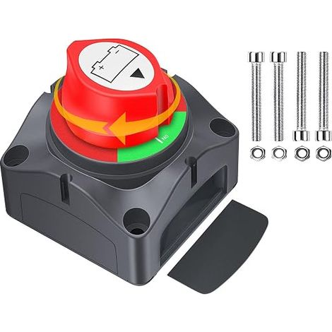 12 V 24 V 48 V 275 A Waterproof Battery Switch Master Switch for Yacht Boat Truck Bus Car Motorcycle (1/5)