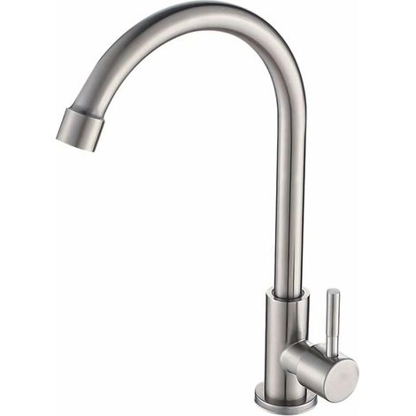 Perle rare Robinet en acier inoxydable 304 robinet froid simple robinet de balcon de cuisine (1/6)