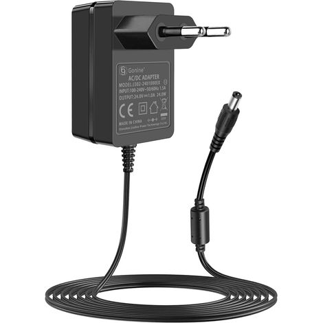 AC 100-240V à DC 24V 1A Chargeur d'alimentation à découpage avec Embout 5.5x2.1mm pour Bandes Lumineuses LED CCTV Caméra WiFi Niveau VI Efficacité énergétique (1/5)