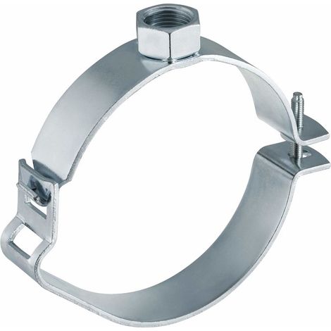 Supporto per tubo regolabile con manicotto filettato 110xGW1/2"", filettatura interna, acciaio zincato (HDPE fognario) (1/3)