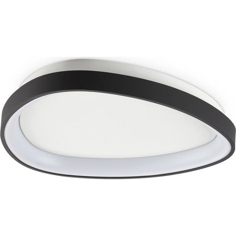 Ideal Lux Plafoniera moderna Gemini 1 luce LED integrato nero metallo