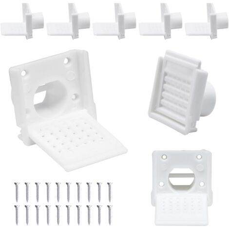 Lot de 8 réducteurs d'entrée de ruche d'abeilles blanches, kit de démarrage portable pour ruche d'abeilles, réducteur d'entrée en plastique pour ruche d'abeilles, fournitures d'apiculture