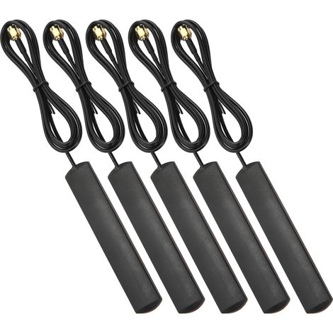 5 antennes Wi-Fi TP-001 à gain élevé 8 dBi, double bande, omnidirectionnelles, avec connecteur SMA mâle (2,4 GHz, 5 GHz et 5,8 GHz). (1/5)