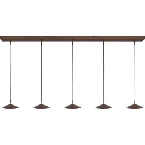 Lampe suspendue à 5 lumières Ceppo Brun cacao Ø 18 cm - 2151-15-15-160-5-18 (1/3)