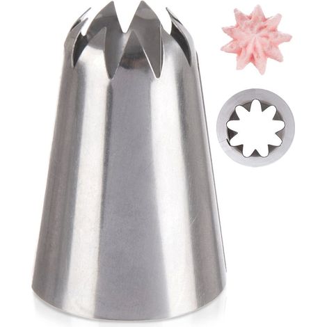 Stainless Steel Star Piping Nozzle - 2 cm Diameter (1/5)