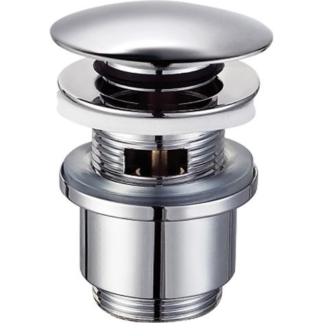 Schläfer 4051003 Piletta Click Clack per Lavabo Bagno e Bidet con Troppopieno in Ottone Cromato, Misure 1" 1/4, Tappo di Scarico Universale per Lavandino (1/5)