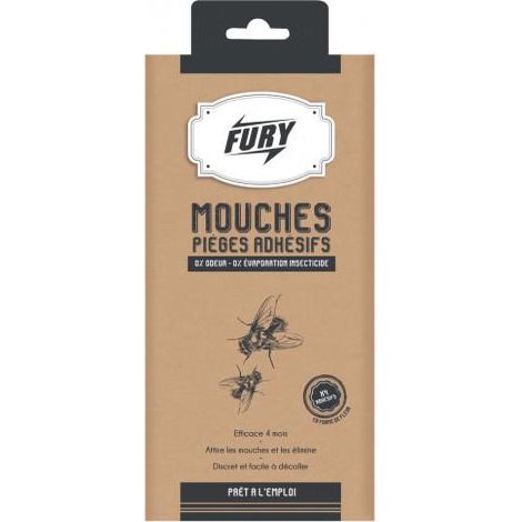 Fury EcoFly adhesivo ecológico para moscas 4 pegatinas