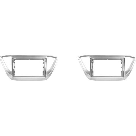 Dos marcos embellecedores de panel de audio para coche de 2 en 9 pulgadas para radio DVD Solaris 2, Accent y Verna 2017-2018