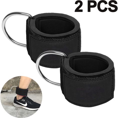 Ankle Straps - Neoprene Padded - For Cable Machine Leg Exercises - Universal Fit - Pair (1/5)