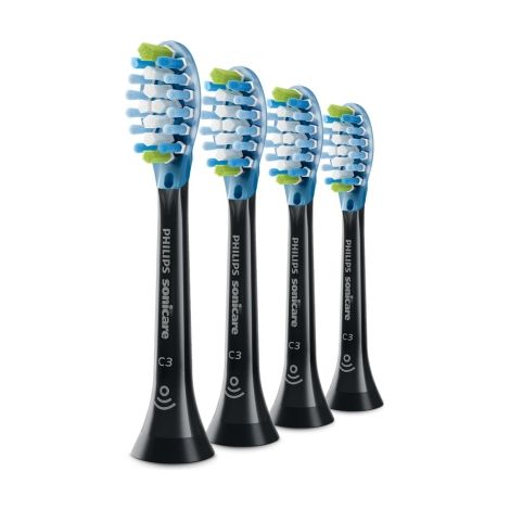 Philips Sonicare C3 Premium Plaque Defense HX9044/88 Schallzahnbürstenköpfe, Schwarz
