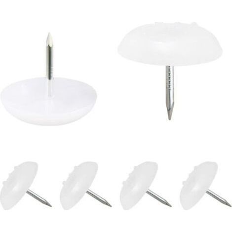 16 Pièces Patins pour Pieds de Chaise, Patins Meubles, Patin Antidérapant, pour Protege Pied a Clouer de Meuble et Plancher, 18mm (1/5)