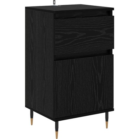 Maison Exclusive - Vitrina con cajón Roble Negro 40 x 35 x 70 cm