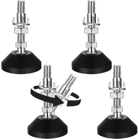 Höhenverstellbare Tischbeine – M10 x 40 x 50 mm – Höhenverstellbar – Geeignet für Möbel – 4er-Set (1/5)