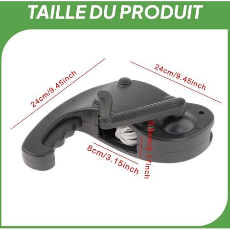 Accessoires pour Parasol de Terrasse, Manivelle Gris foncé,avec Cordon,Patio Umbrella Handle Handle, Support Robuste, Pièce de