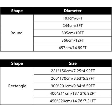 Runde Poolabdeckung (210 cm Durchmesser) mit faltbarem Kordelzug für Pools mit 183 cm Durchmesser (1/5)