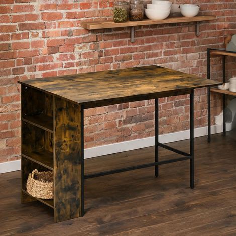 Table de bar pliable en panneaux de particules 120 x 76 x 91,4 cm (1/5)