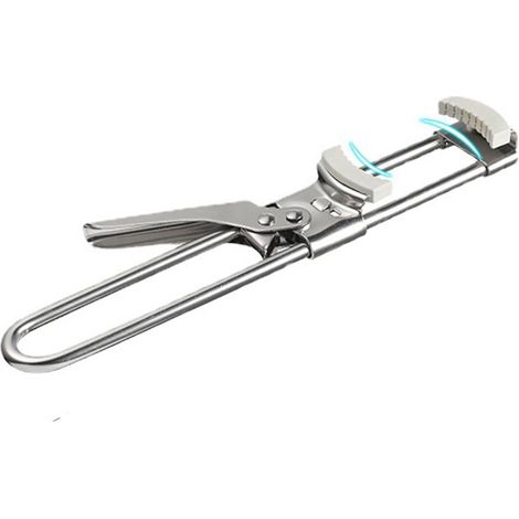 Ouvre-bocal en acier inoxydable, ouvre-bouteille antidérapant réglable, ouvre-boîte, outil de cuisine (1/5)
