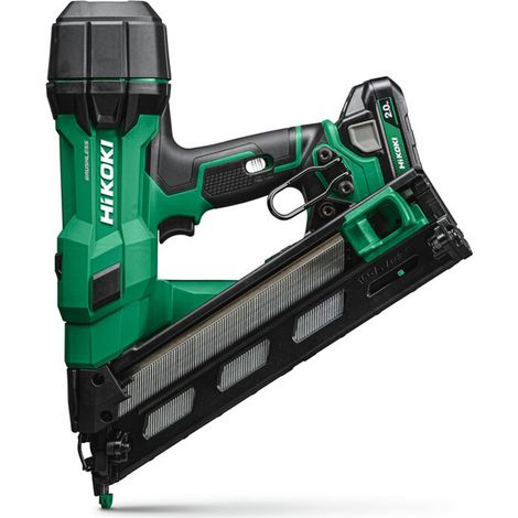 HiKOKI Akku-Stiftnagler 18 V Brushless, 34° Stiftnagler für 15 Gauge/1,8 mm Stiftnägel, incl. 2 x Akku 2 Ah, Ladegerät, Zubehör, Koffer (1/5)