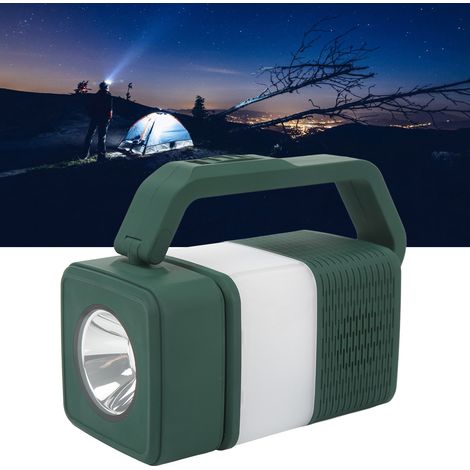 Enceinte Bluetooth, lampe LED extérieure, lampe de camping, lampe de tente, lampe de secours USB verte (1/5)