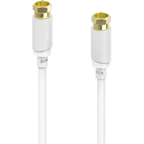Hama Antenna, SAT Cavo [1x Spina coassiale - 1x Spina coassiale] 3 m 120 dB Bianco (1/3)