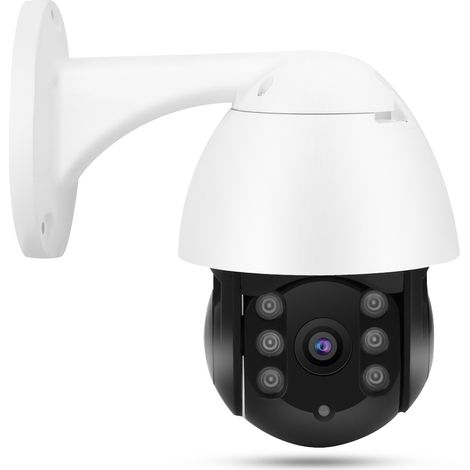 Caméra de sécurité extérieure dôme motorisé PTZ sans fil étanche 1080P avec 6 LED IR (prise UE) (1/5)