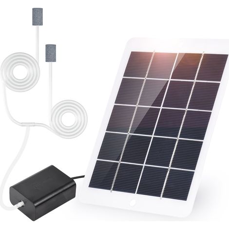 Pompe Solaire Pour Bassin, Aérateur Solaire Pour Bassin, Aérateur D'aquarium, Pompe à Air Pour Bassin, Aérateur d'aquarium, pierre à air pour bassin, bassin à poissons de jardin (1/5)