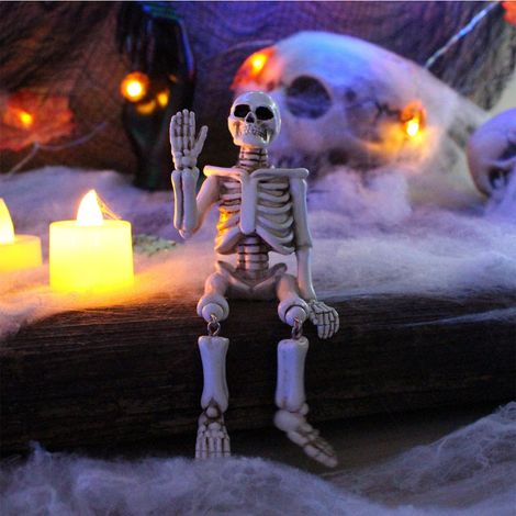 Figurine Crâne - Sculpture Résine Décor Halloween Bureau Étagère - 1 Pièce (1/5)