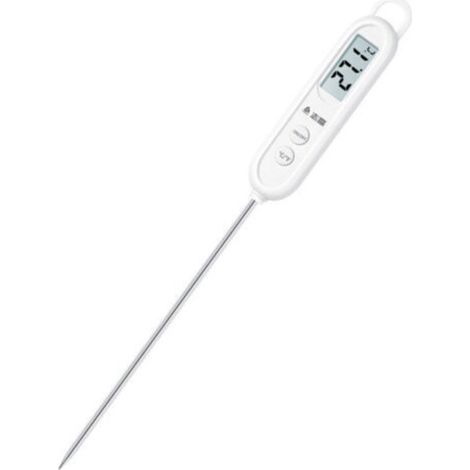 Thermomètre Cuisine, Thermomètre À Viande, Thermomètre Numérique Digital avec Sonde Longue, Thermomètre Alimentaire, Thermomètre Cuisson avec Écran LCD °F/°C Bouton,pour Barbecue,Patisserie