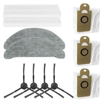 Accessoire pour aspirateur robot : brosse tambour, brosse latérale, filtre et lingette de nettoyage pour RV-L11-A (1/5)
