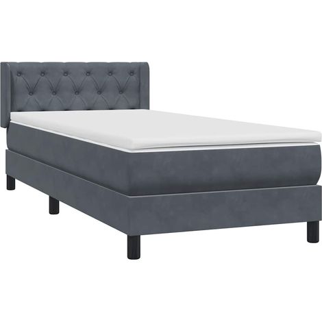 Maison Exclusive - Boxspringbett mit Matratze Dunkelgrau 80x220 c