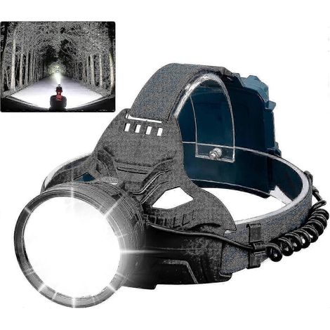 Wiederaufladbare LED-Stirnlampe für Erwachsene, 90.000 Lumen, ultrahell, 4 einstellbare Beleuchtungsmodi, IPX5 wasserdicht, USB-aufladbar, ideal zum Campen.