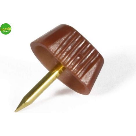 Reggipiani a chiodo Masidef in plastica marrone 16pz (1/2)