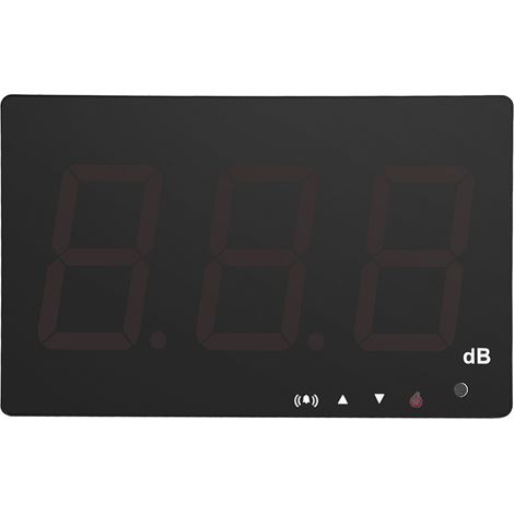 Sonomètre numérique Zoternen avec écran LCD de 9,6 pouces, alimenté par USB, 30-130 dB, testeur de bruit mural