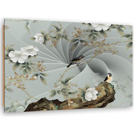 Quadro deco panel, Uccello su un ramo - 100x70 (1/5)