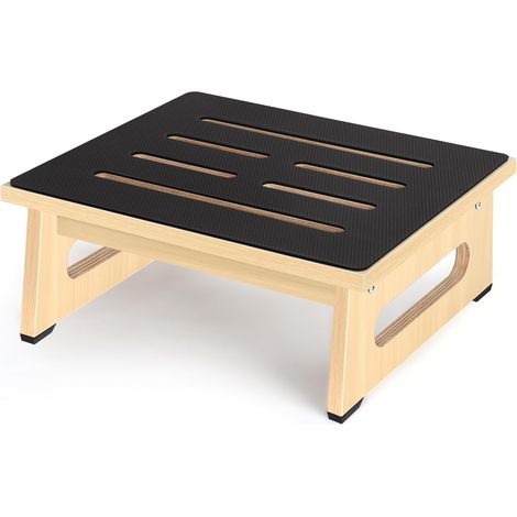 Un marchepied en Bois pour Adultes et Seniors, avec revêtement en Caoutchouc antidérapant, pour l'intérieur et l'extérieur, 450 Ib, Cuisine, Table de Chevet et Plus Encore (Coran, 14cm) (1/5)