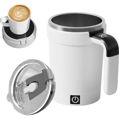 Selbstrührende Tasse - Magnetischer Rührbecher - Mit Temperaturdisplay & wiederaufladbarem Magnetmixer für Heiße Schokolade und Milchgetränke (1/5)