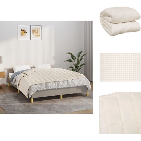 Decken - Living Gewichtsdecke Hellcreme 137x200 cm 10 kg Stoff (1/5)