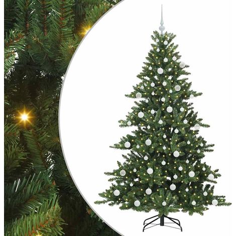 Künstlicher klappbarer Weihnachtsbaum 180 cm PVC und Stahl vidaXL