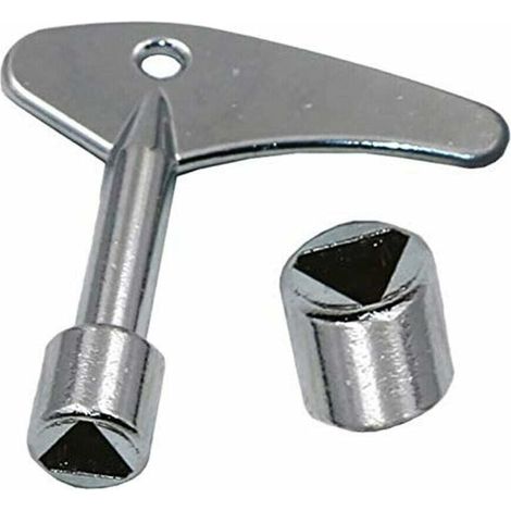 Lot de 2 clés triangulaires de 9 mm avec interrupteur à clé triangulaire pour ascenseur électrique à gaz d'urgence (1/4)