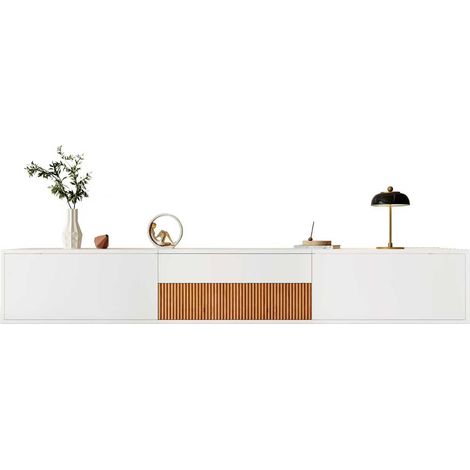 Meuble moderne pour le montage de téléviseurs : étagère pour téléviseurs, panneau destiné au montage des téléviseurs. Peut supporter un projecteur. Dimensions : 180 x 34 x 30 cm (longueur x largeur x  (1/5)