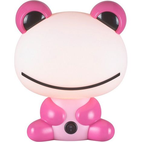 Lámpara infantil de sobremesa Rana rosa