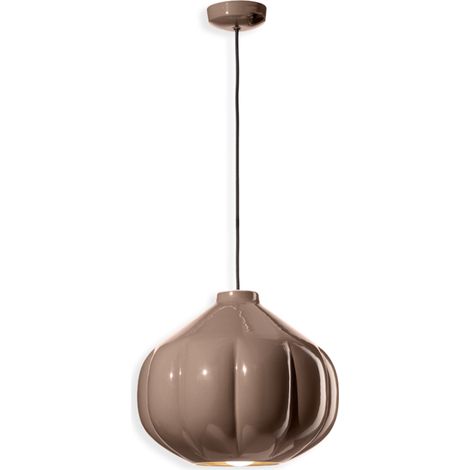 DECO' AFOXE C2641, Lampe de suspension en céramique, Ferroluce - Colore: Marrone (1/2)